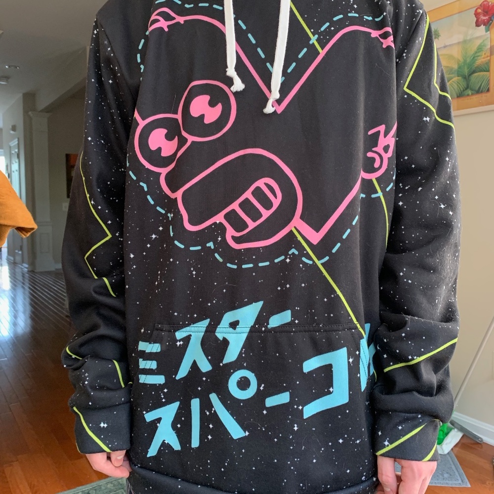 Vapor95  Mr. Sparkle Graphic Hoodie  XL-Black